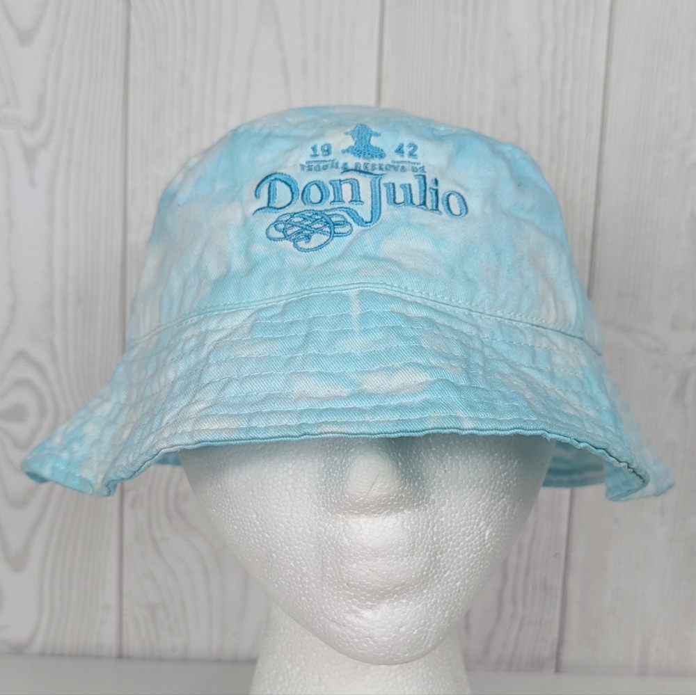 Don Julio Hit Bucket Hat Tie Dyed With Ice Method Light Blue And White - Picture 5 of 8